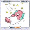 Cute sleeping bear illustration, perfect for baby room decor