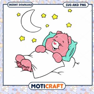 Cute sleeping bear illustration