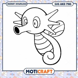 Cute Seahorse Coloring Page for Kids