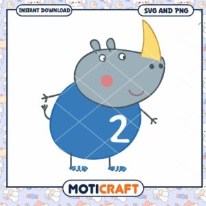 Cute Rhino Character Design for Kids