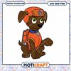 Cute rescue dog character illustration, available in SVG and PNG formats