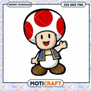 Cute Red Toad Character Illustration Cute Red Toad Character Illustration