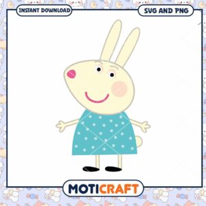 Cute rabbit character illustration for kids