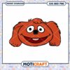 Cute Red Cartoon Dog Face, perfect for kids crafts and designs