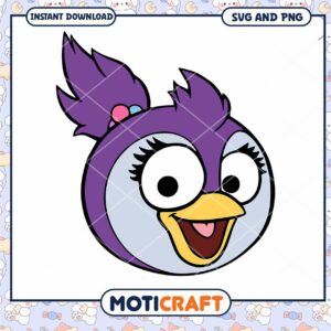 Cute purple bird illustration, perfect for crafting projects online