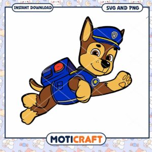 Cute police dog character SVG and PNG, perfect for crafts and prints
