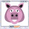 Cute Pink Pig Face Design, Perfect for Craft Projects and Prints 2 Cute Pink Pig Face Design, Perfect for Craft Projects and Prints