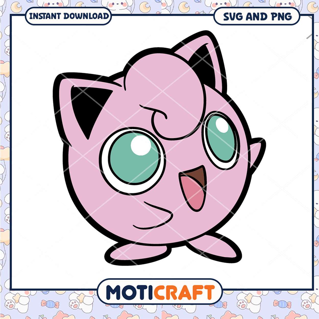 Cute Pink Character for Crafting Projects, Downloadable SVG and PNG Cute Pink Character for Crafting Projects, Downloadable SVG and PNG