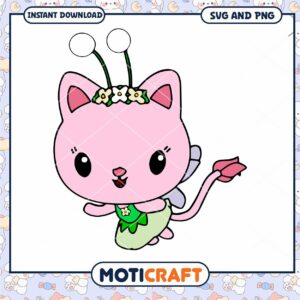 Cute Pink Cat Character Design, Download SVG and PNG Files