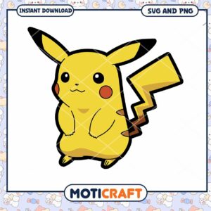 Cute Pikachu SVG PNG Instant Download
