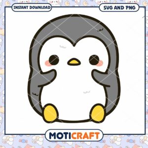 Cute Penguin SVG, PNG Instant Download