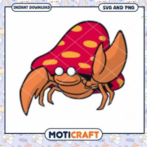 Cute Mushroom Crab SVG PNG Download