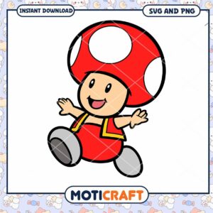 Cute Mushroom Character PNG Design, Ideal for Crafts and Projects
