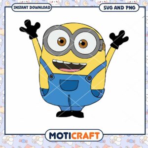 Cute Minion Character SVG and PNG Download, Perfect for Crafts