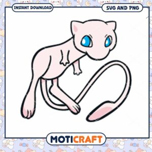 Cute Mew SVG PNG Instant Download