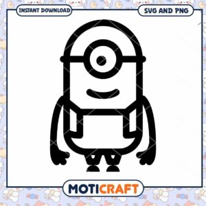 Cute Minion Character Design for Downloads, Available in SVG and PNG