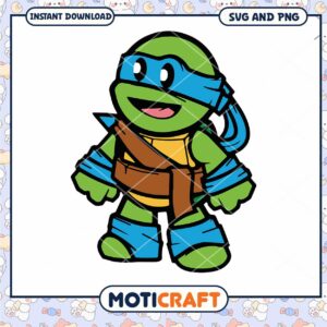 Cute Leonardo Turtle SVG PNG