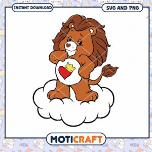 Cute lion character design for instant download, available in SVG and PNG formats