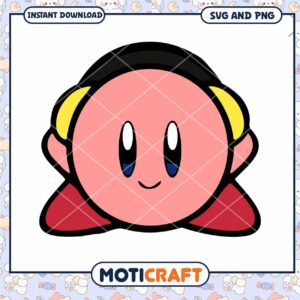Cute Kirby Character SVG and PNG Download, Perfect for Crafts