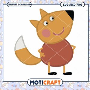 Cute fox character design for instant download, SVG and PNG files
