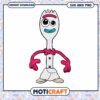 Cute Fork Character Illustration, Perfect for Kids Crafting Projects