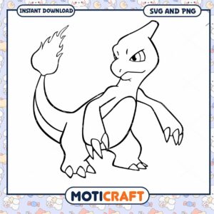 Cute dragon illustration for instant download, perfect for crafts