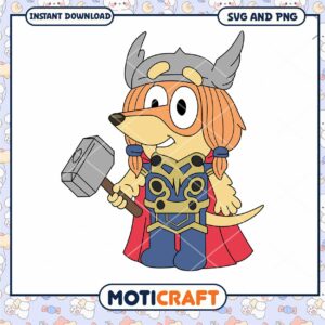 Cute Dog Warrior Character, Download SVG and PNG Files Now