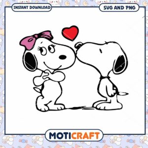 Cute Dog Couple Illustrations for Download, Perfect for Crafts and Projects