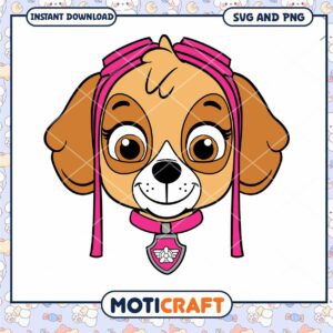 Cute Dog Character Illustration, Available in SVG and PNG Formats