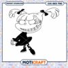 Cute character outline for coloring activities, instant download SVG PNG