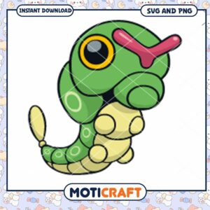 Cute Caterpie SVG PNG Instant Download