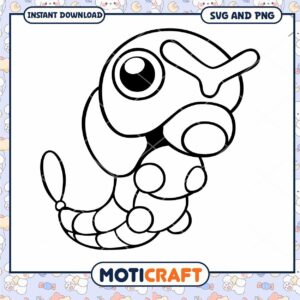 Cute Caterpillar SVG and PNG design, perfect for kids crafts