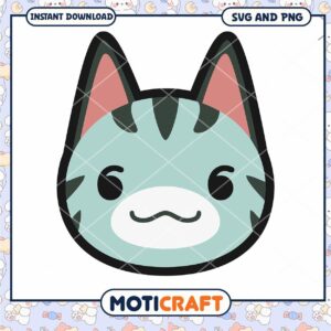 Cute Cat Face SVG PNG Instant Download