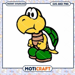 Cute cartoon turtle character design, perfect for kids crafts and decor