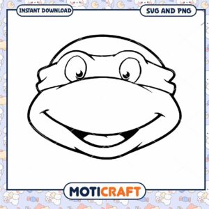 Cute cartoon turtle mask design for kids, perfect for crafting projects
