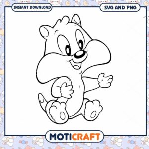 Cute Cartoon Squirrel SVG, PNG Download