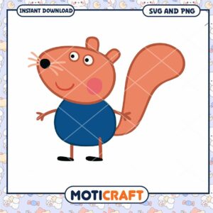 Cute cartoon squirrel illustration, perfect for kids crafts and designs