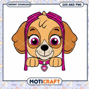 Cute cartoon puppy clipart, available for instant download in SVG PNG