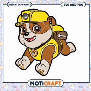 Cute cartoon puppy character design for kids, instant download PNG file