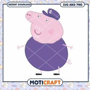 Cute cartoon pig character design, perfect for kids crafts and decor