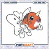 Cute cartoon fish illustration for instant download, perfect for crafts 1 Cute cartoon fish illustration for instant download, perfect for crafts