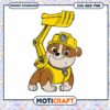 Cute cartoon dog with construction hat, ideal for kids' crafts 2 Cute cartoon dog with construction hat, ideal for kids' crafts