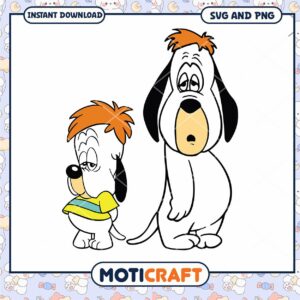 Cute cartoon dog duo, perfect for kids crafts and decorations