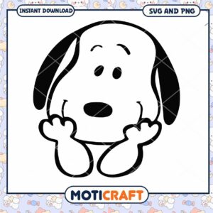 Cute cartoon dog design for print, perfect for kids crafting projects