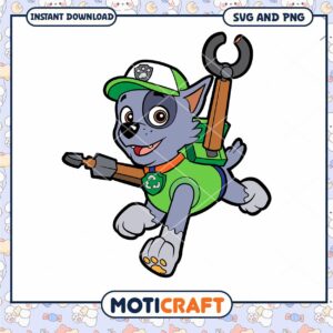Cute cartoon dog character SVG and PNG download for crafts