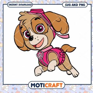Cute cartoon dog character for download, perfect for kids projects
