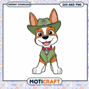 Cute cartoon dog character design, instant download SVG and PNG