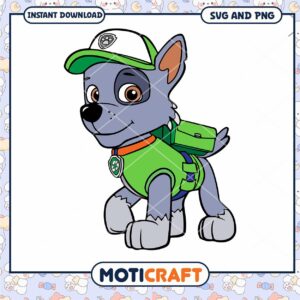 Cute cartoon dog character design, available in SVG and PNG formats