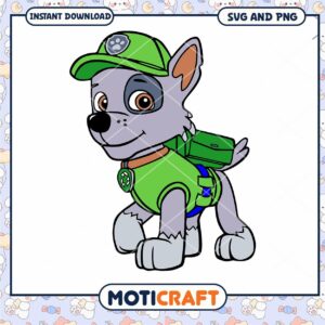 Cute cartoon dog character design available for download, perfect for kids' crafts and projects
