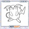 Cute Cartoon Creature Drawing, Instant Download SVG and PNG File